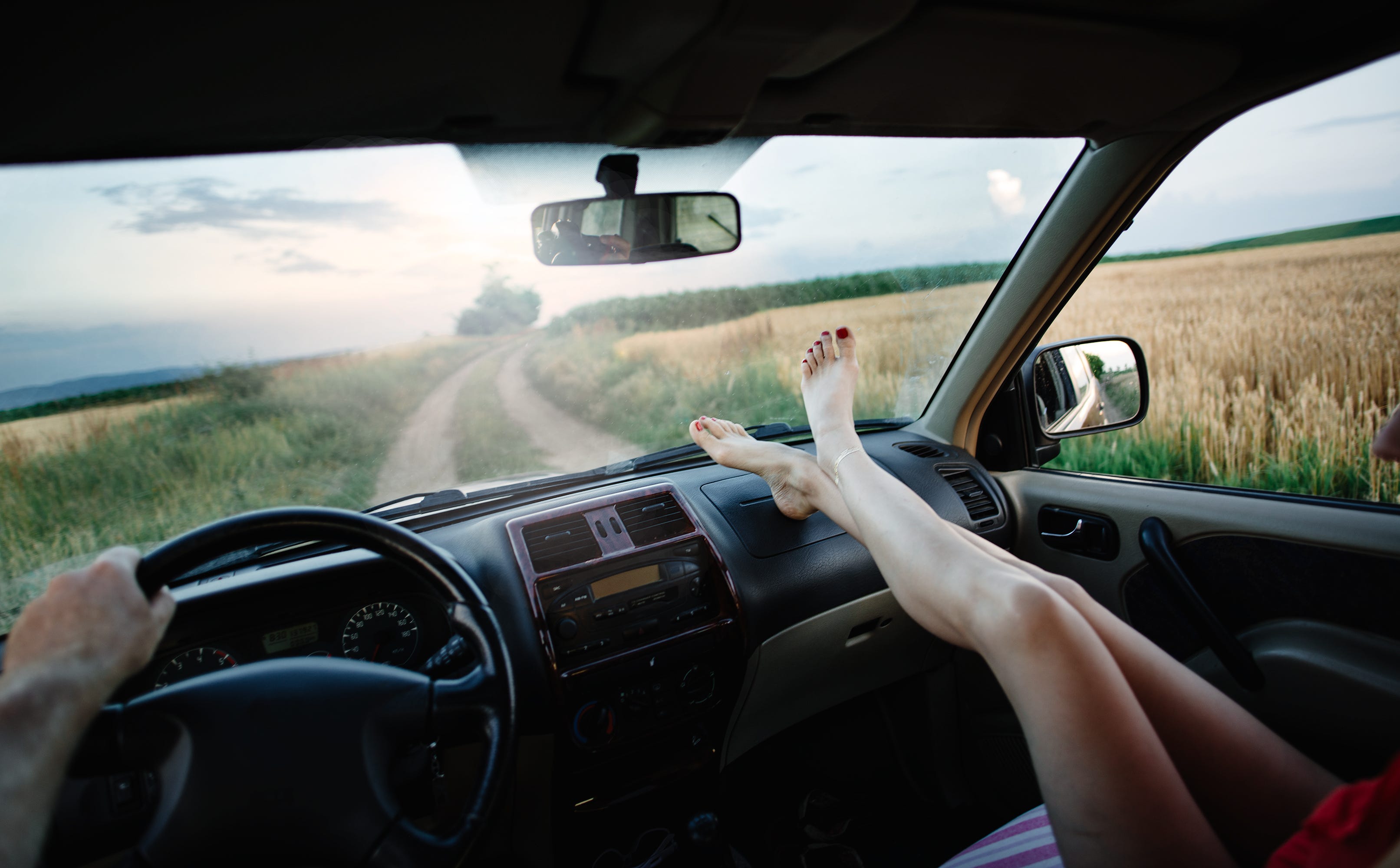 on dashboard